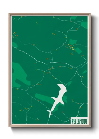 Une affiche de carte sur Pellefigue
