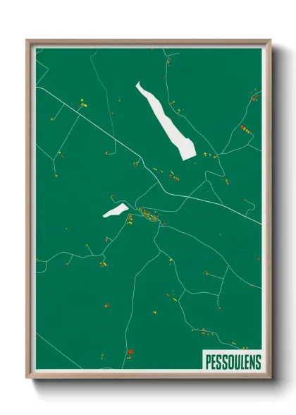 Une affiche de carte sur Pessoulens