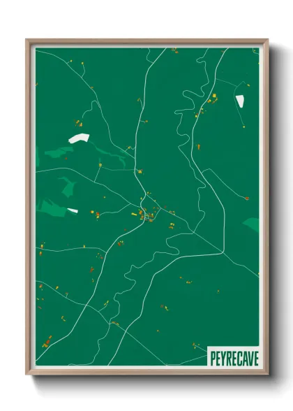 Une affiche de carte sur Peyrecave