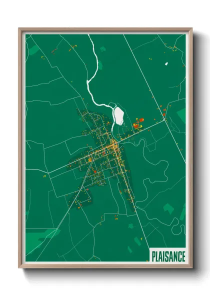 Une affiche de carte sur Plaisance