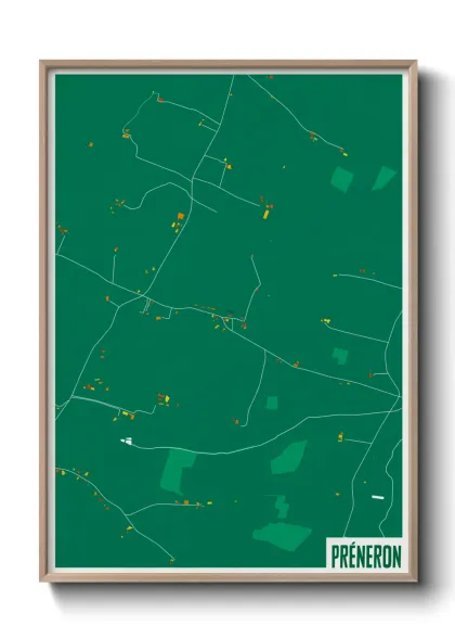 Une affiche de carte sur Préneron