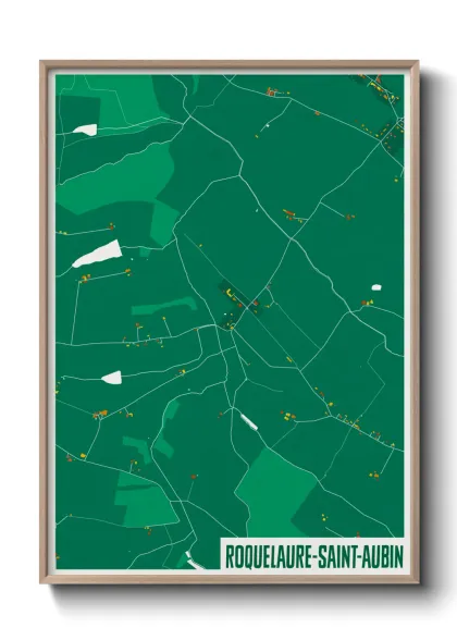 Une affiche de carte sur Roquelaure-Saint-Aubin