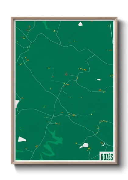 Une affiche de carte sur Rozès