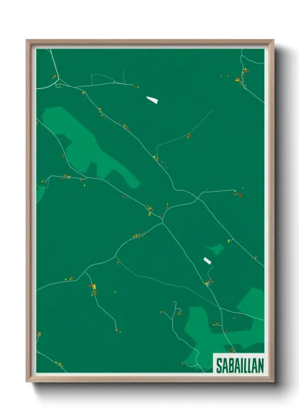 Une affiche de carte sur Sabaillan