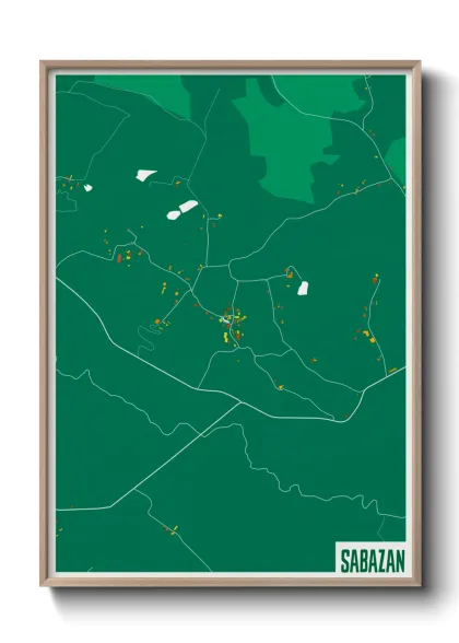 Une affiche de carte sur Sabazan