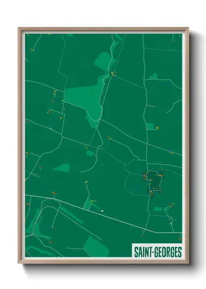 Une affiche de carte sur Saint-Georges