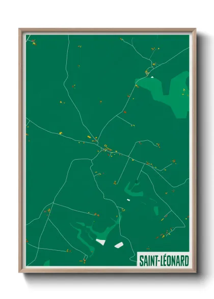 Une affiche de carte sur Saint-Léonard