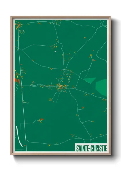 Une affiche de carte sur Sainte-Christie