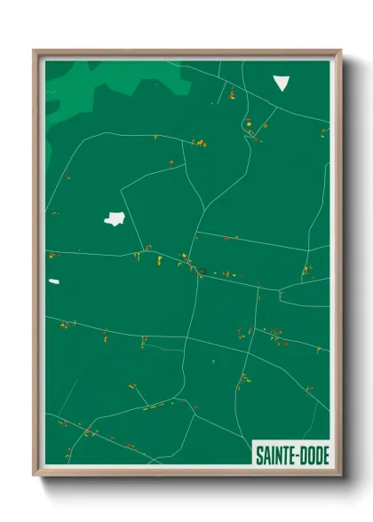 Une affiche de carte sur Sainte-Dode