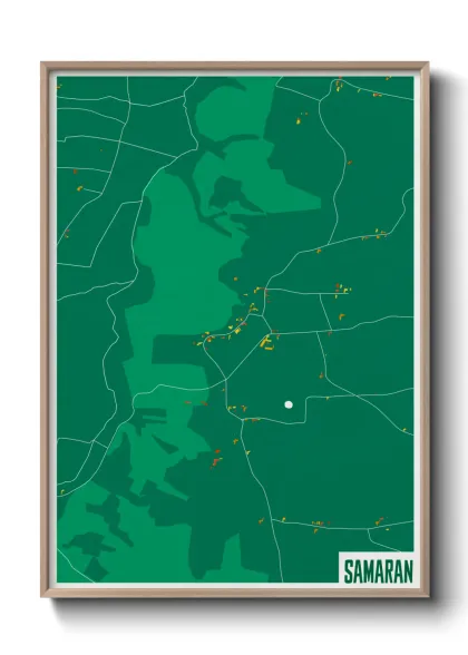 Une affiche de carte sur Samaran