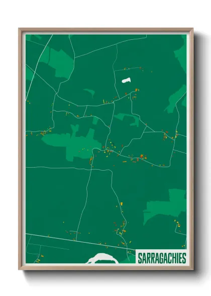 Une affiche de carte sur Sarragachies