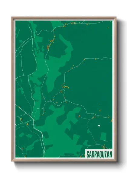 Une affiche de carte sur Sarraguzan