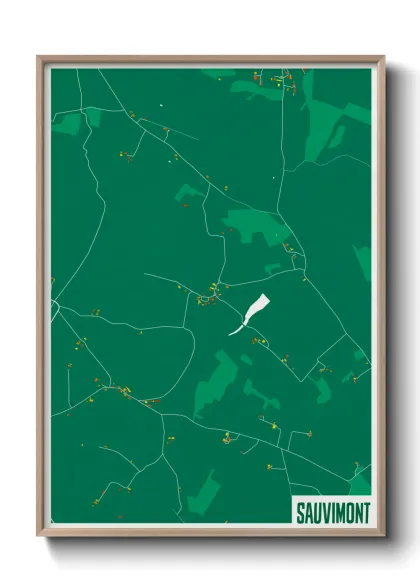 Une affiche de carte sur Sauvimont