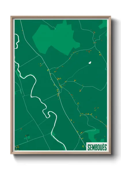 Une affiche de carte sur Sembouès