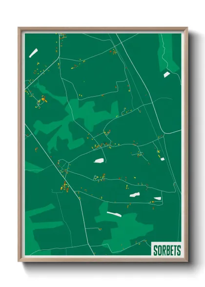 Une affiche de carte sur Sorbets