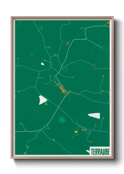 Une affiche de carte sur Terraube