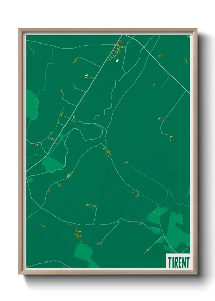 Une affiche de carte sur Tirent