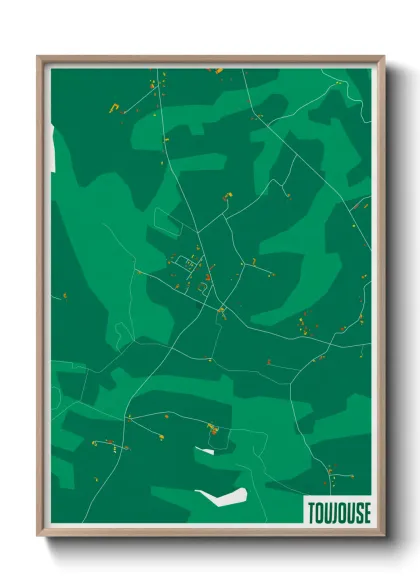 Une affiche de carte sur Toujouse