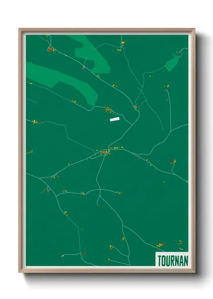 Une affiche de carte sur Tournan