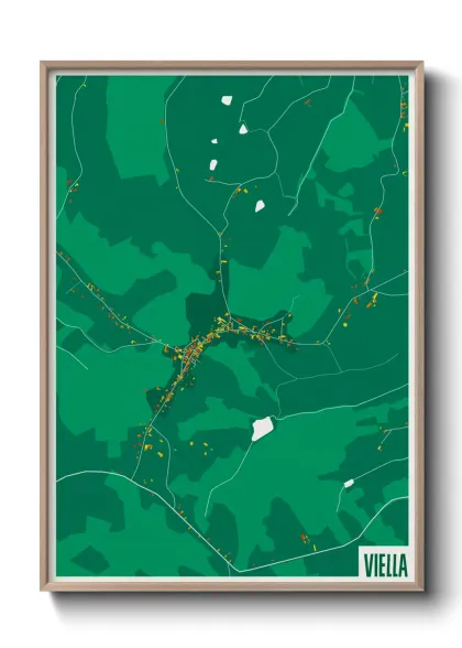 Une affiche de carte sur Viella