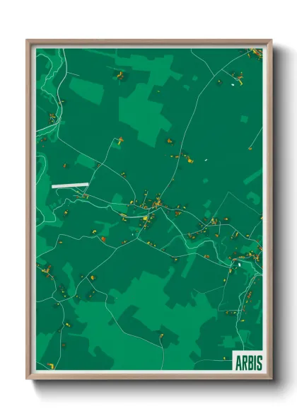 Une affiche de carte sur Arbis