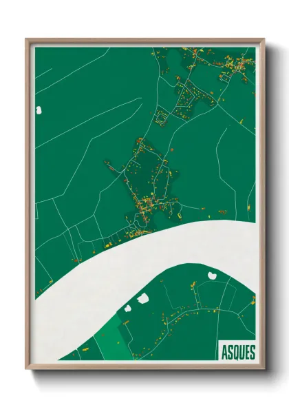 Une affiche de carte sur Asques