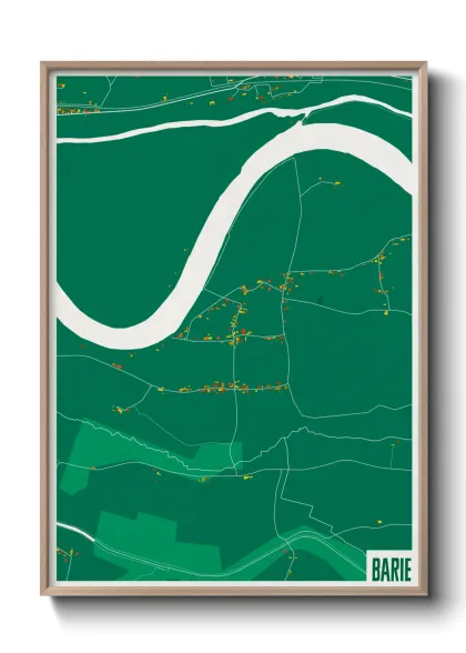 Une affiche de carte sur Barie