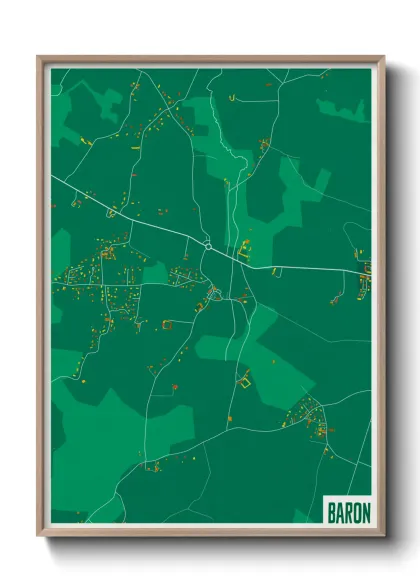 Une affiche de carte sur Baron