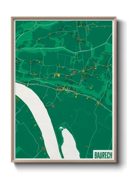 Une affiche de carte sur Baurech