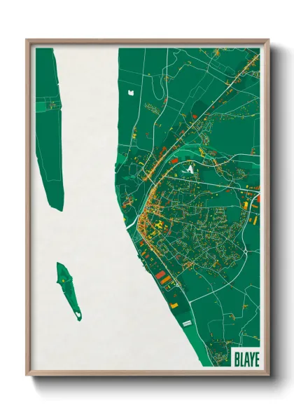 Une affiche de carte sur Blaye