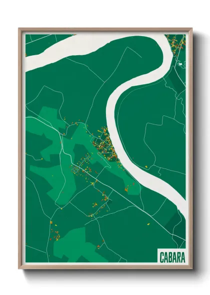 Une affiche de carte sur Cabara