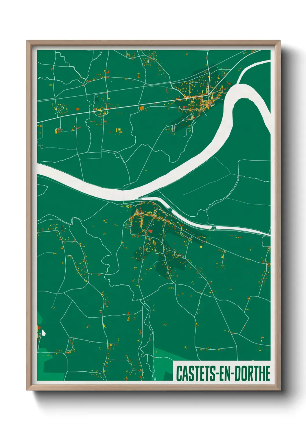 Un poster carteCastets-en-Dorthe
