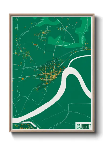 Une affiche de carte sur Caudrot