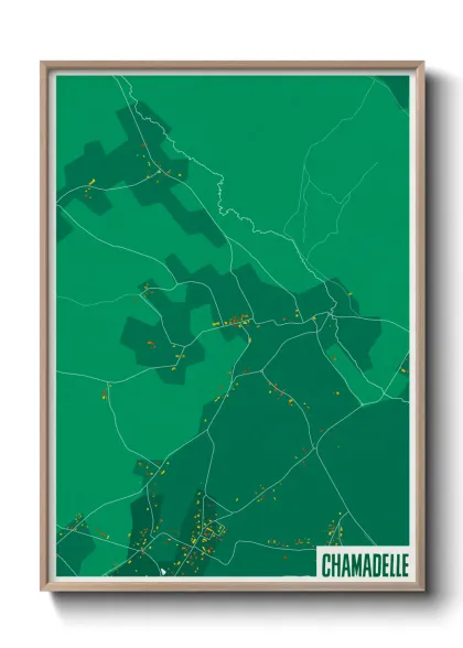 Une affiche de carte sur Chamadelle