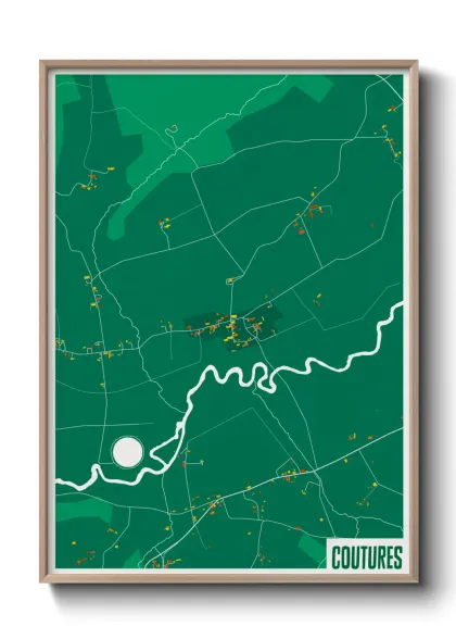 Une affiche de carte sur Coutures