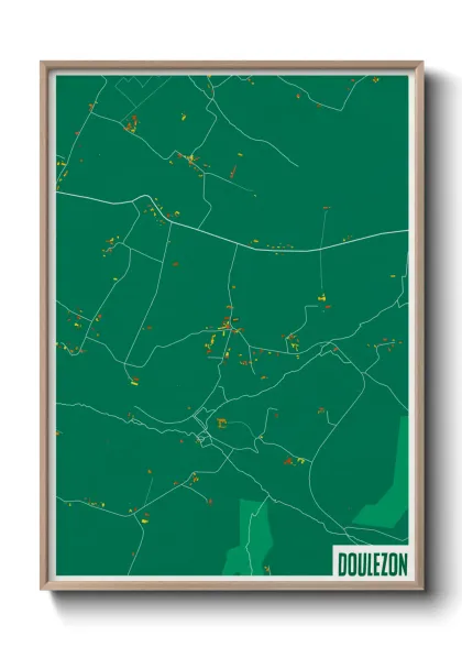 Une affiche de carte sur Doulezon