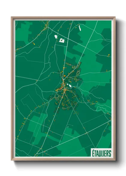 Une affiche de carte sur Étauliers