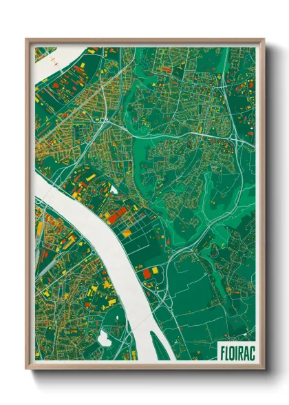 Une affiche de carte sur Floirac