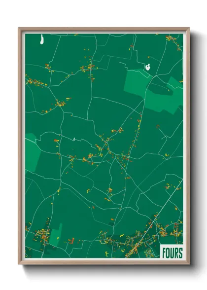 Une affiche de carte sur Fours