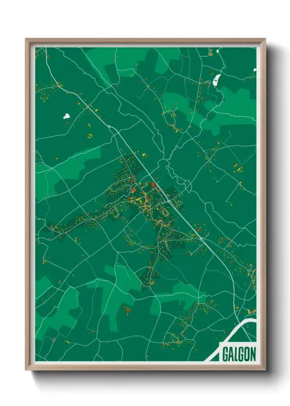 Une affiche de carte sur Galgon