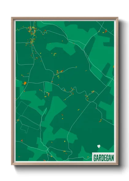 Une affiche de carte sur Gardegan
