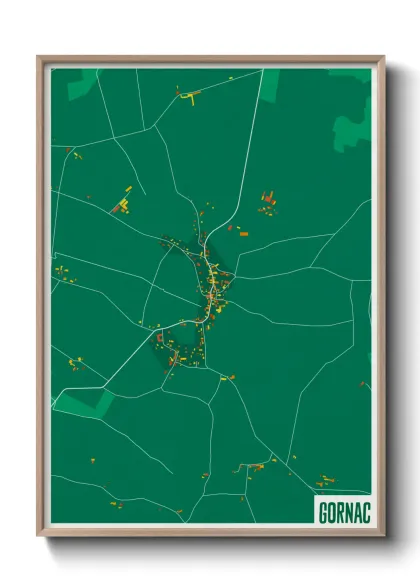 Une affiche de carte sur Gornac