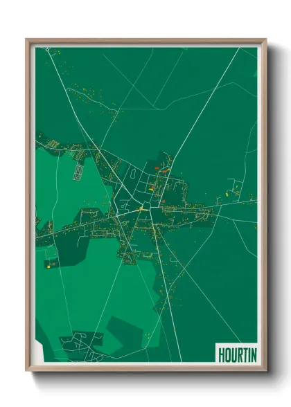 Une affiche de carte sur Hourtin