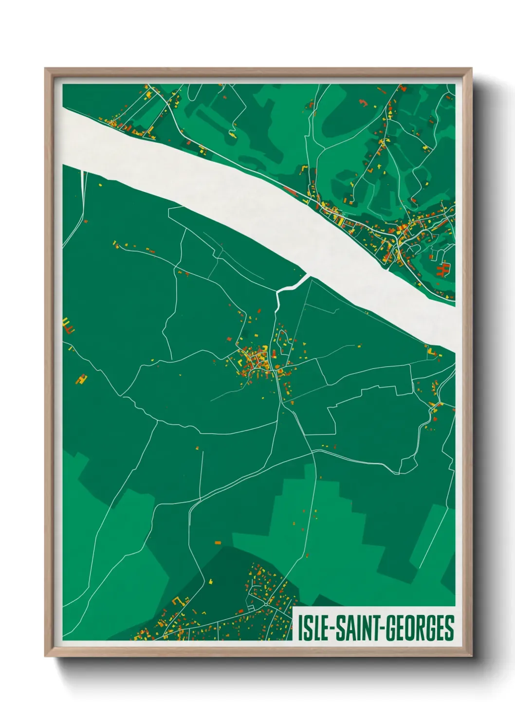 Un poster carteIsle-Saint-Georges