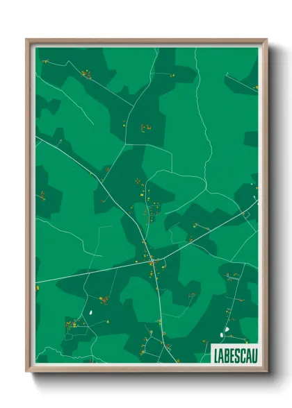 Une affiche de carte sur Labescau