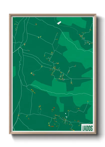 Une affiche de carte sur Lados