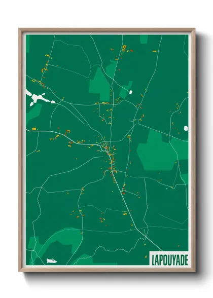 Une affiche de carte sur Lapouyade
