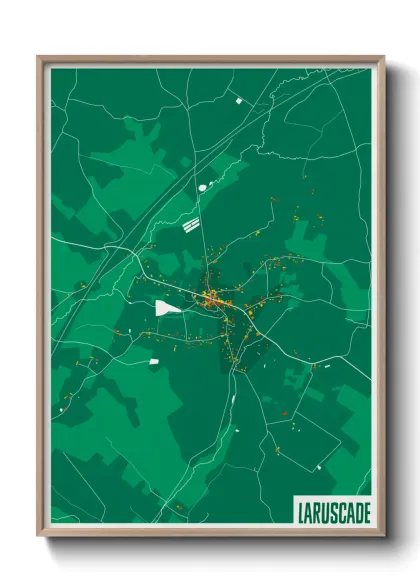 Une affiche de carte sur Laruscade