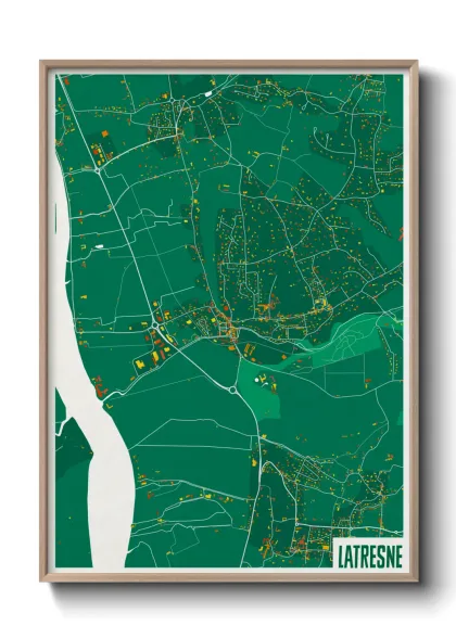 Une affiche de carte sur Latresne