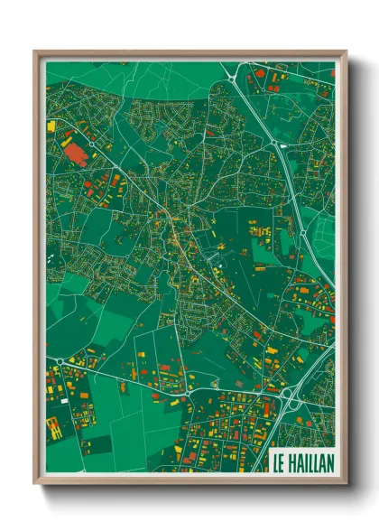 Une affiche de carte sur Le Haillan